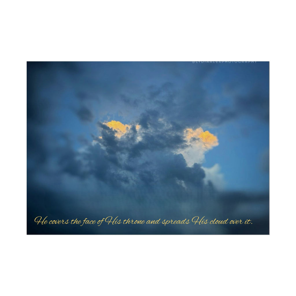 Rolled Poster — Lydia Alex Photography Sunlit Cloud with Scripture Text
