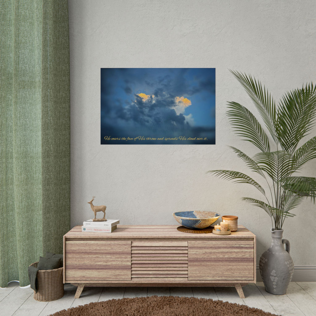 Rolled Poster — Lydia Alex Photography Sunlit Cloud with Scripture Text