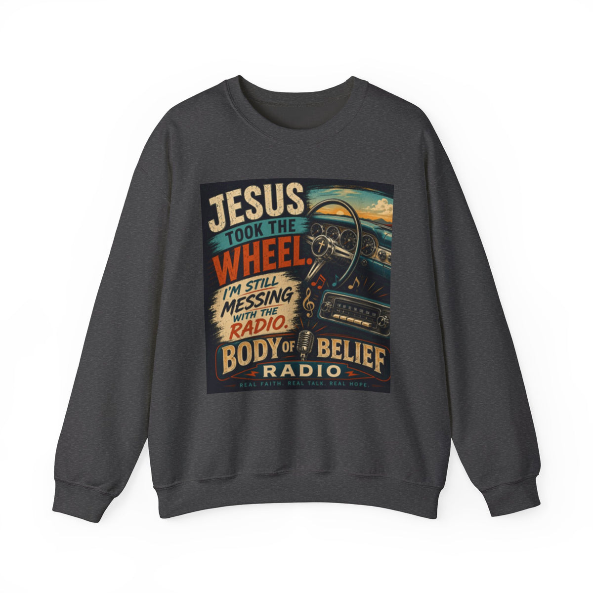 Jesus Take the Wheel Unisex Heavy Blend™ Crewneck Sweatshirt