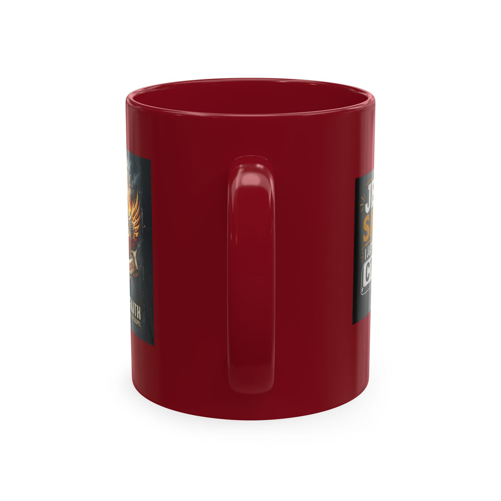Jesus Saves Logo Ceramic Mug — Branded Coffee Cup