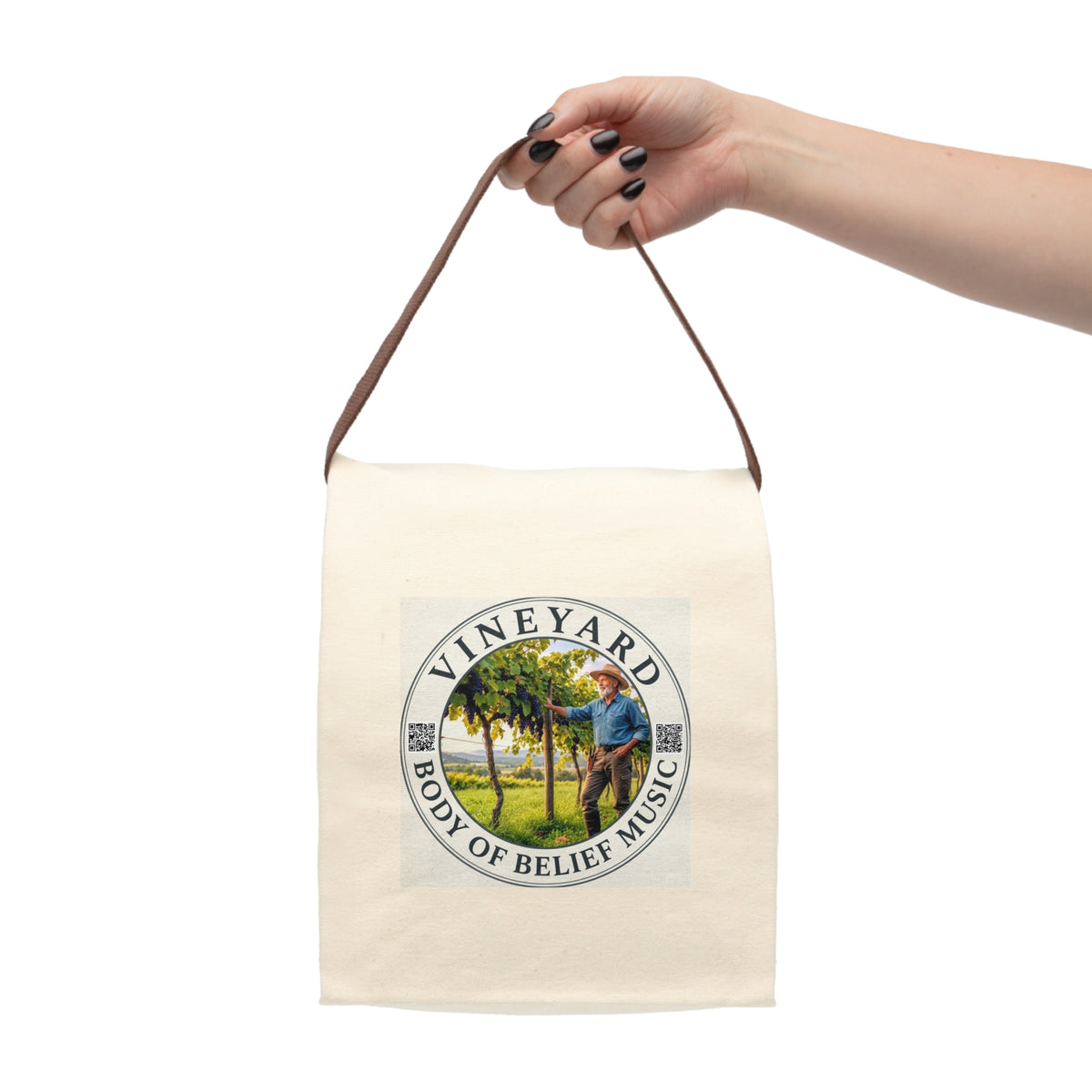 Vineyard Canvas Lunch Bag With Strap