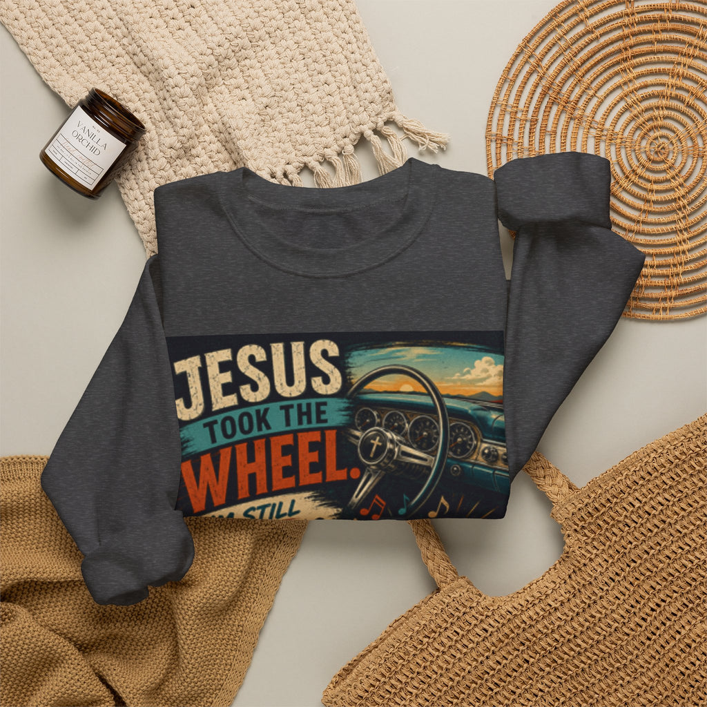 Jesus Take the Wheel Unisex Heavy Blend™ Crewneck Sweatshirt