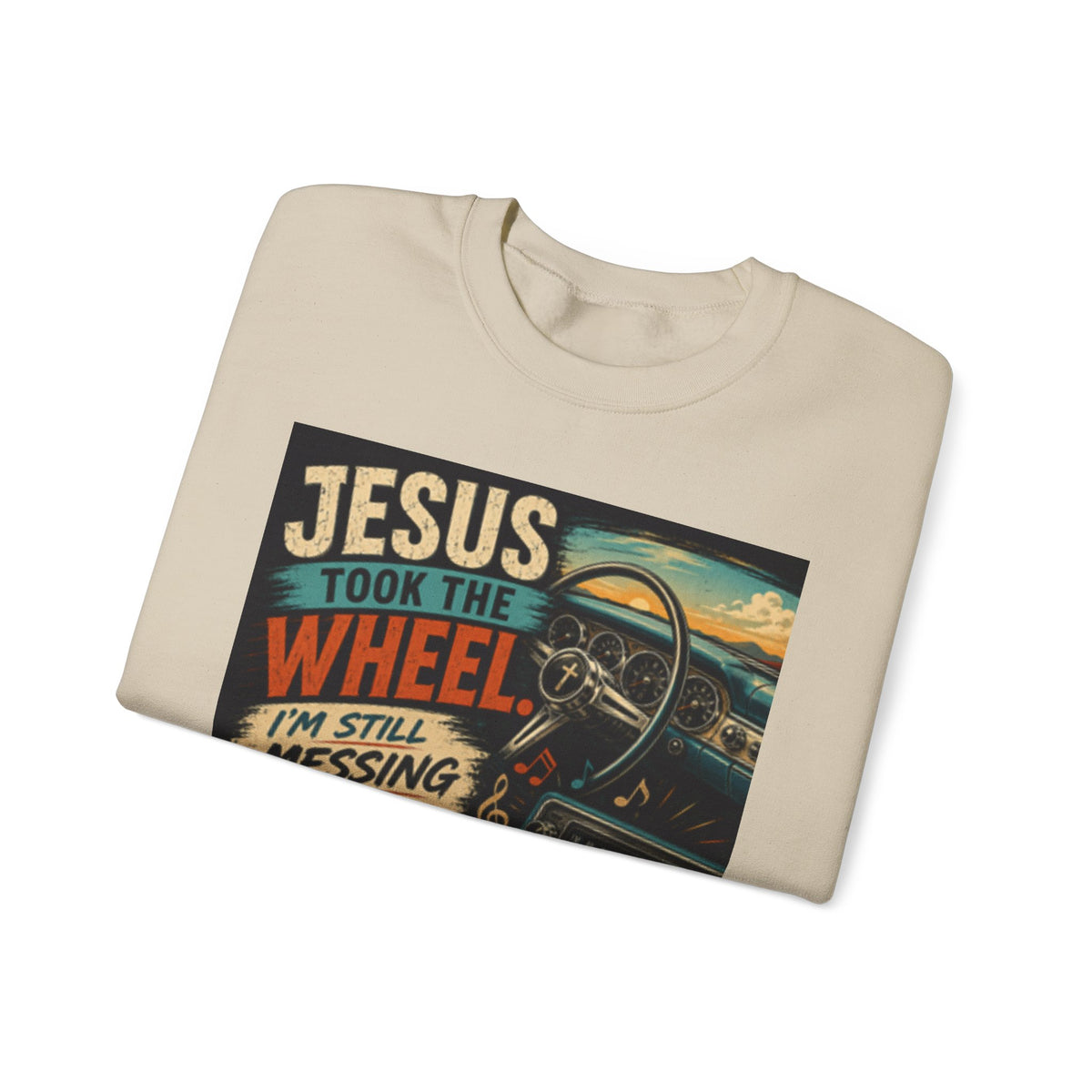 Jesus Take the Wheel Unisex Heavy Blend™ Crewneck Sweatshirt