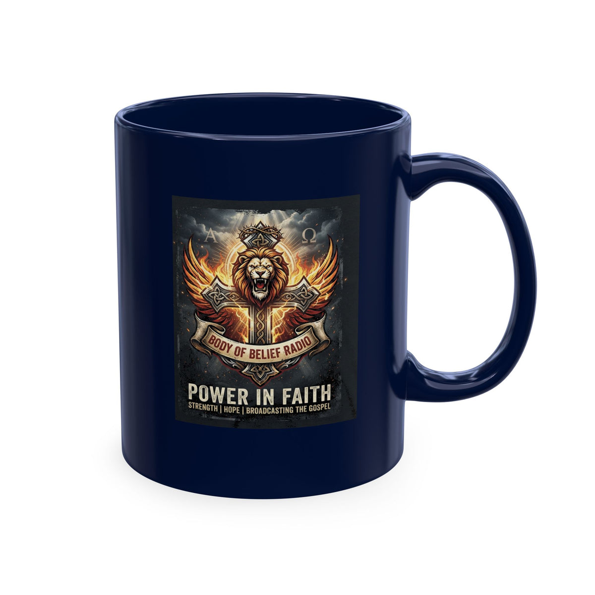 Jesus Saves Logo Ceramic Mug — Branded Coffee Cup