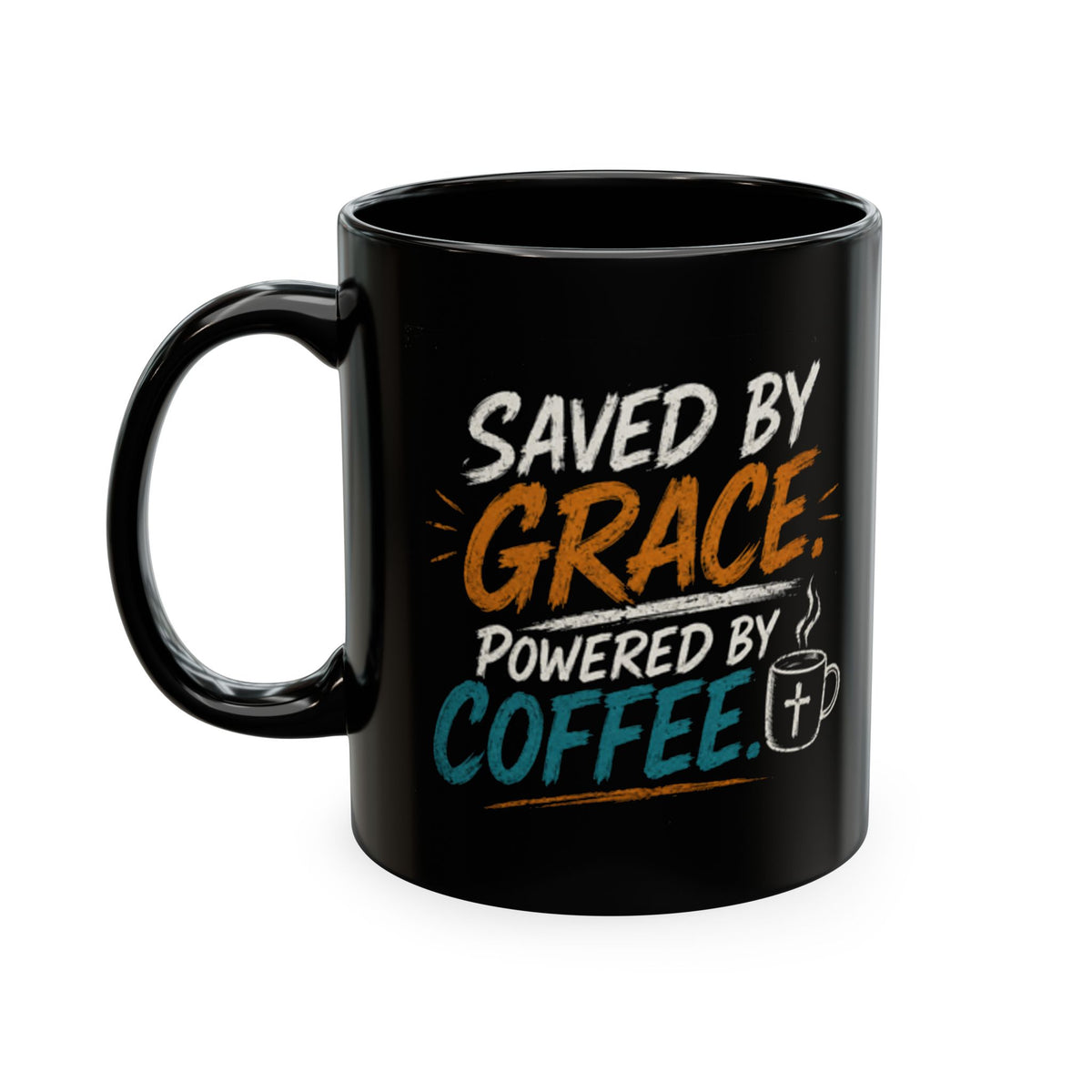 Powered By Coffee Traditional Ceramic Mug