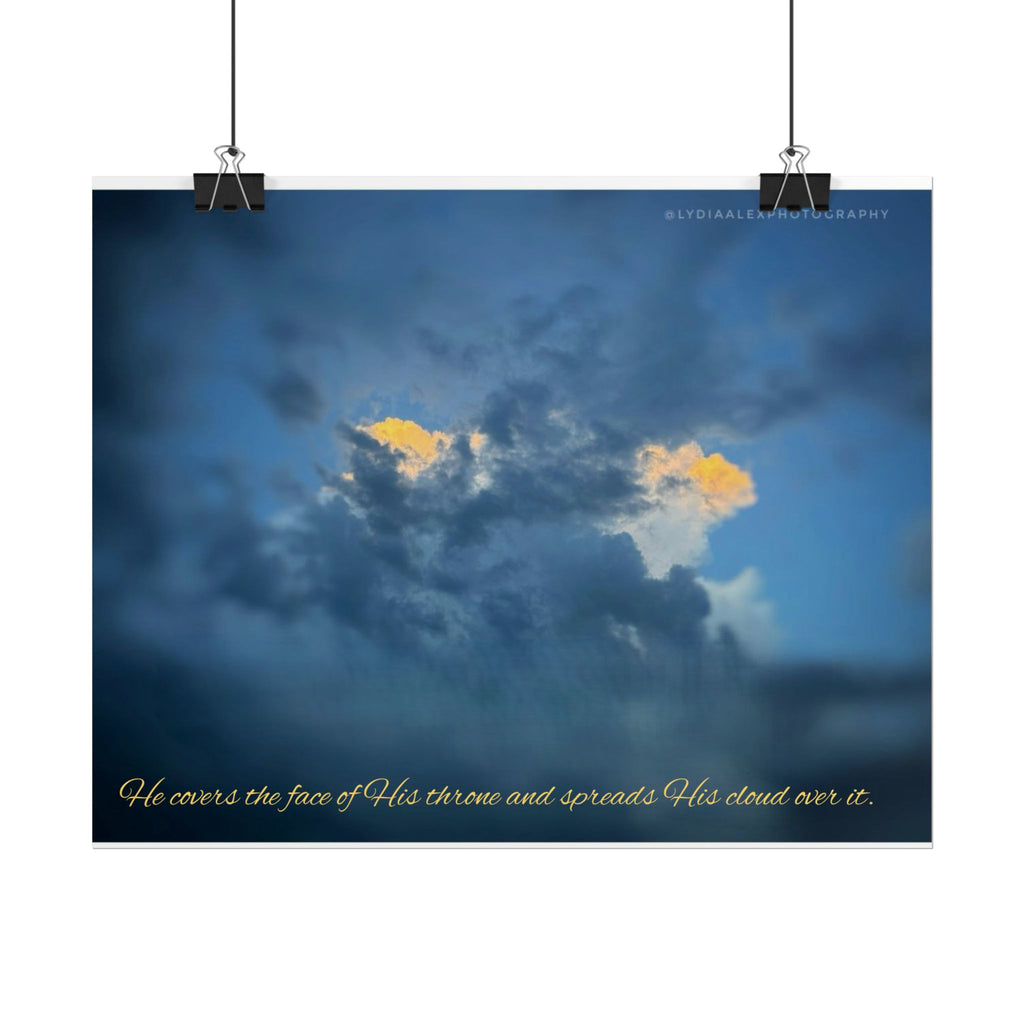 Rolled Poster — Lydia Alex Photography Sunlit Cloud with Scripture Text