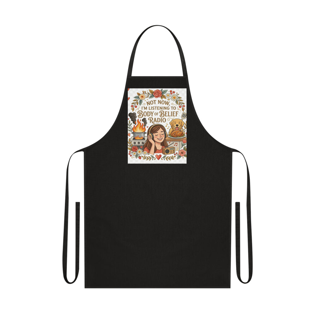 Listening to Body of Belief Radio Cotton Apron