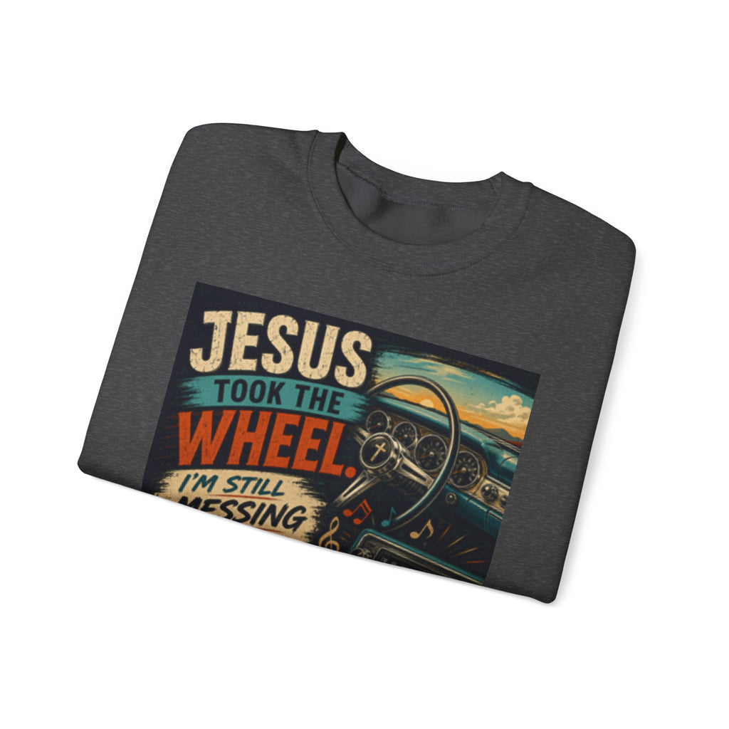 Jesus Take the Wheel Unisex Heavy Blend™ Crewneck Sweatshirt
