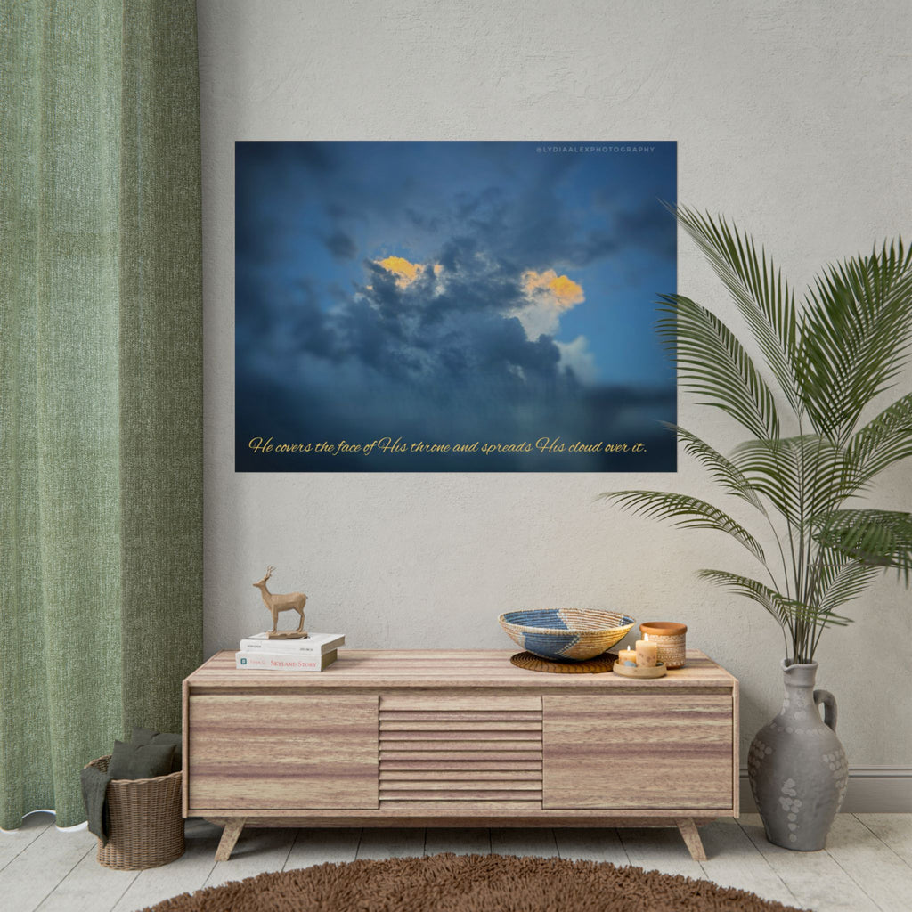 Rolled Poster — Lydia Alex Photography Sunlit Cloud with Scripture Text