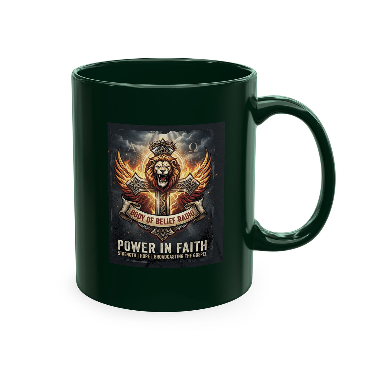 Jesus Saves Logo Ceramic Mug — Branded Coffee Cup