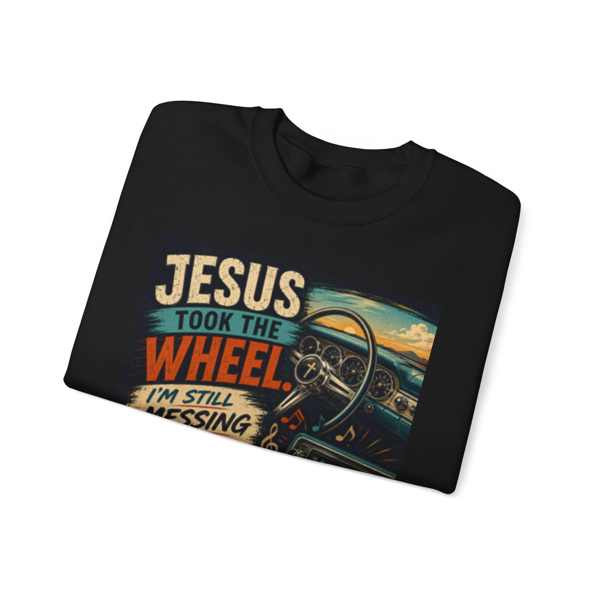 Jesus Take the Wheel Unisex Heavy Blend™ Crewneck Sweatshirt