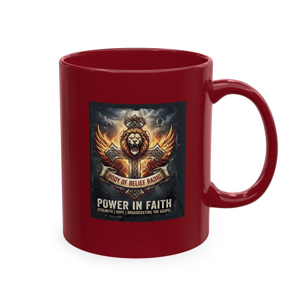 Jesus Saves Logo Ceramic Mug — Branded Coffee Cup