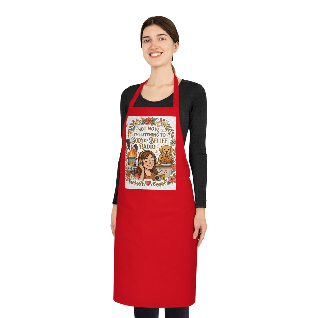 Listening to Body of Belief Radio Cotton Apron