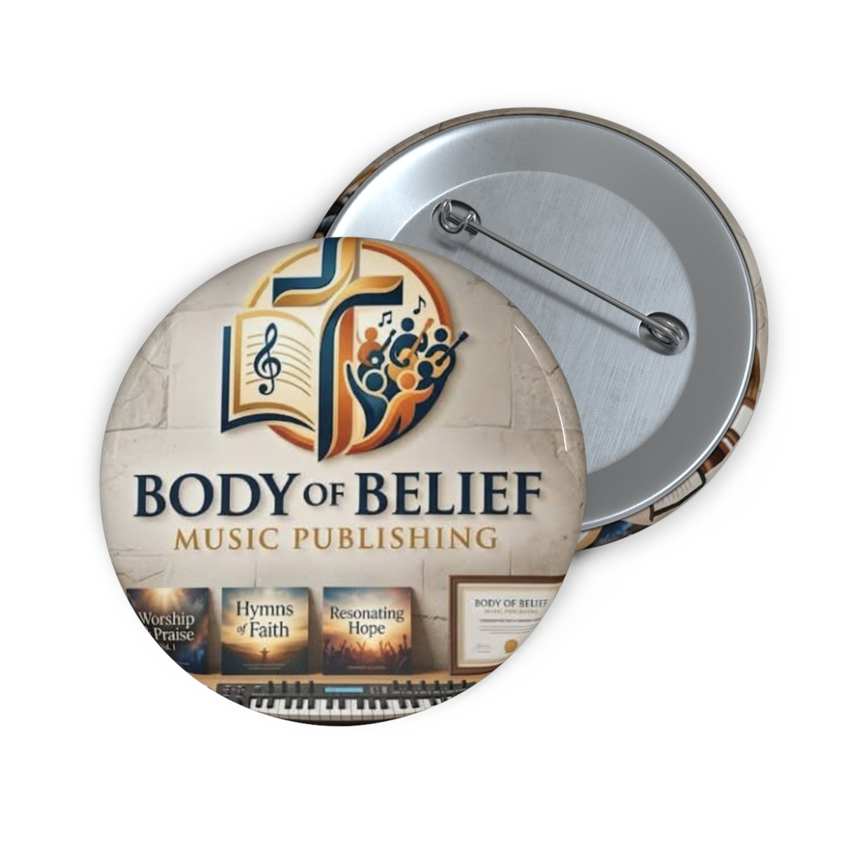 Body of Belief AI Radio Custom Pin Buttons
