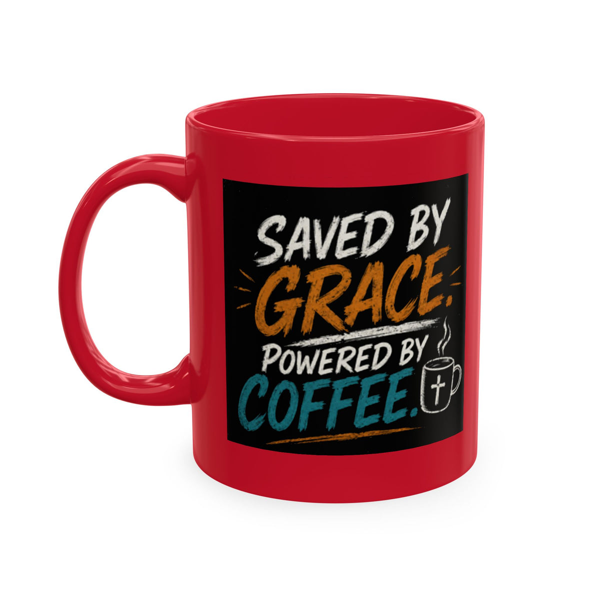 Powered By Coffee Traditional Ceramic Mug