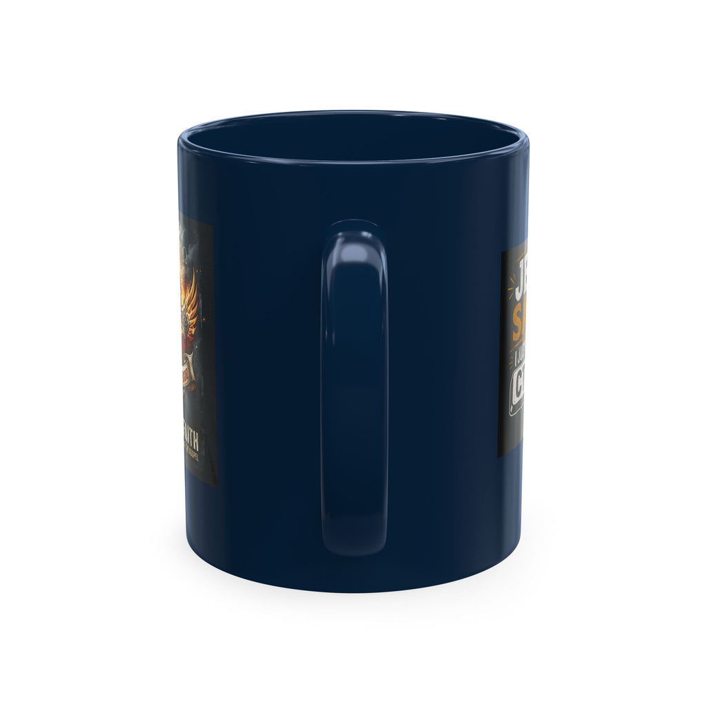 Jesus Saves Logo Ceramic Mug — Branded Coffee Cup