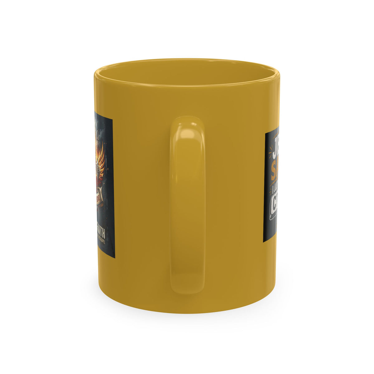 Jesus Saves Logo Ceramic Mug — Branded Coffee Cup