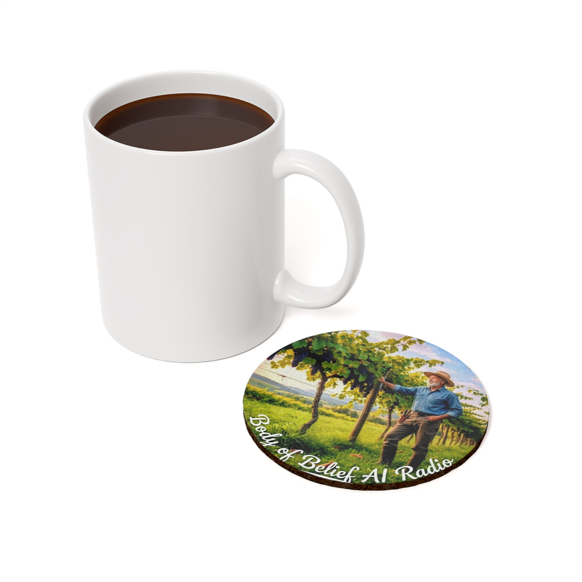Body of Belief Radio Cork Back Coaster
