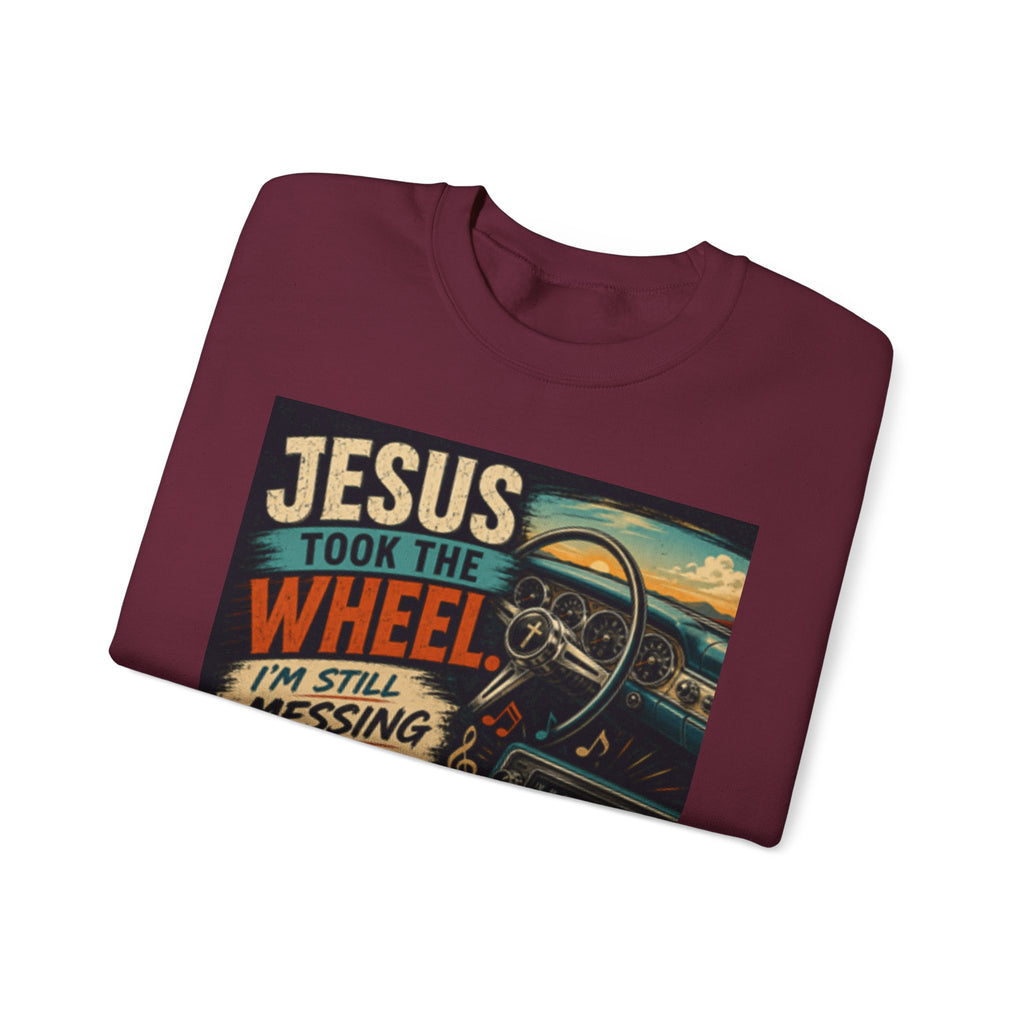 Jesus Take the Wheel Unisex Heavy Blend™ Crewneck Sweatshirt