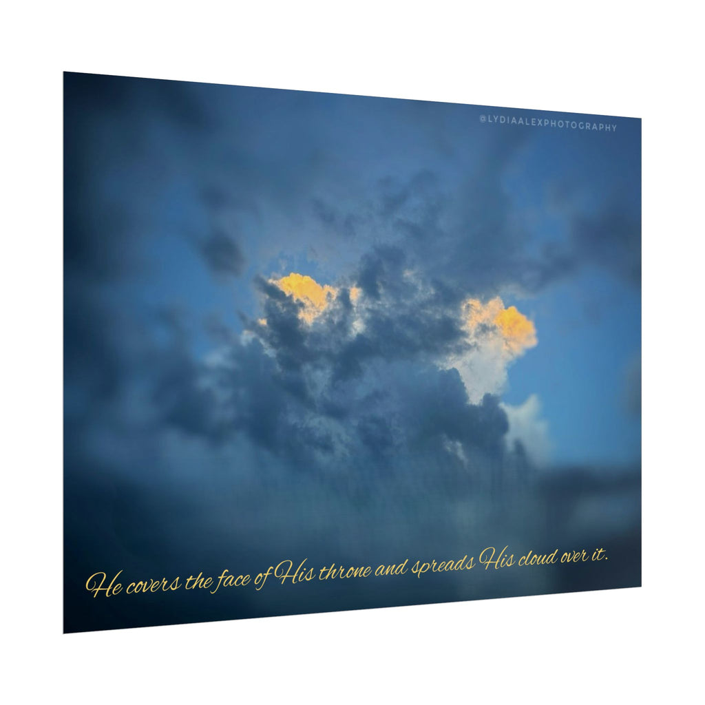 Rolled Poster — Lydia Alex Photography Sunlit Cloud with Scripture Text