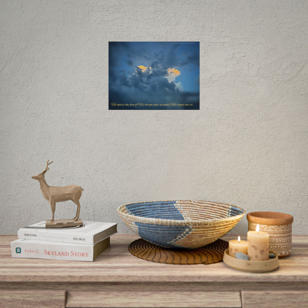 Rolled Poster — Lydia Alex Photography Sunlit Cloud with Scripture Text