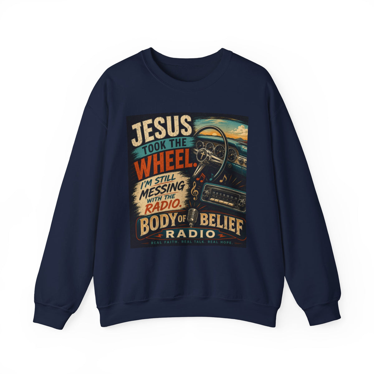 Jesus Take the Wheel Unisex Heavy Blend™ Crewneck Sweatshirt
