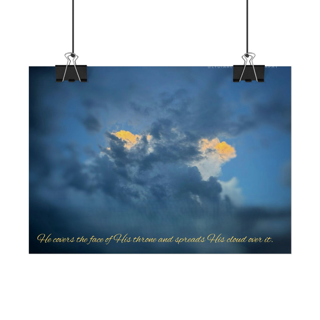 Rolled Poster — Lydia Alex Photography Sunlit Cloud with Scripture Text