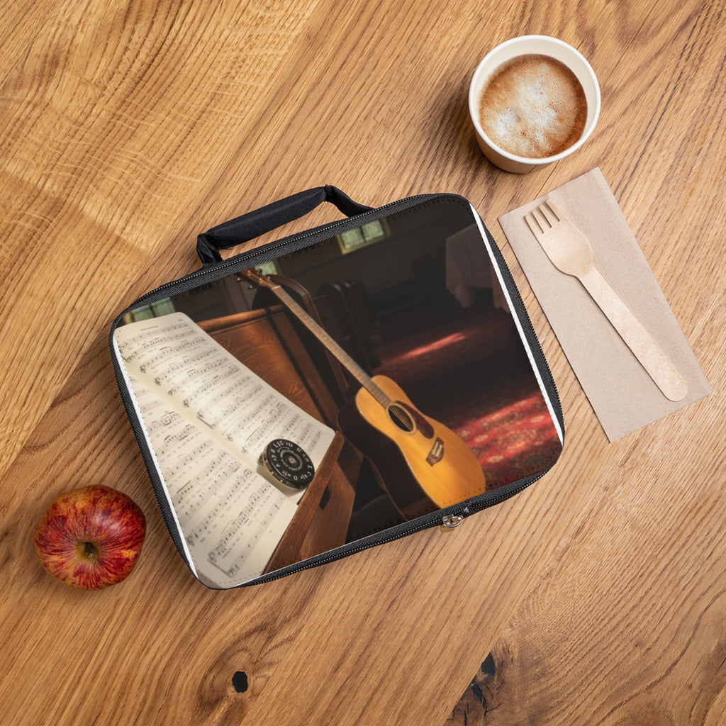 Guitar and Pitch Pipe Lunch Bag