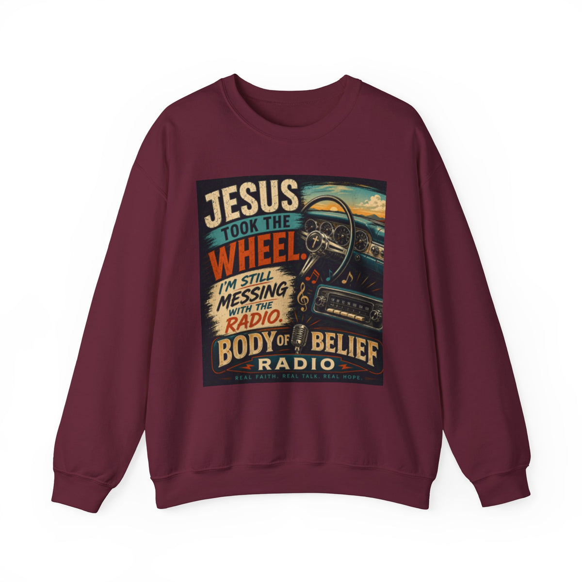Jesus Take the Wheel Unisex Heavy Blend™ Crewneck Sweatshirt