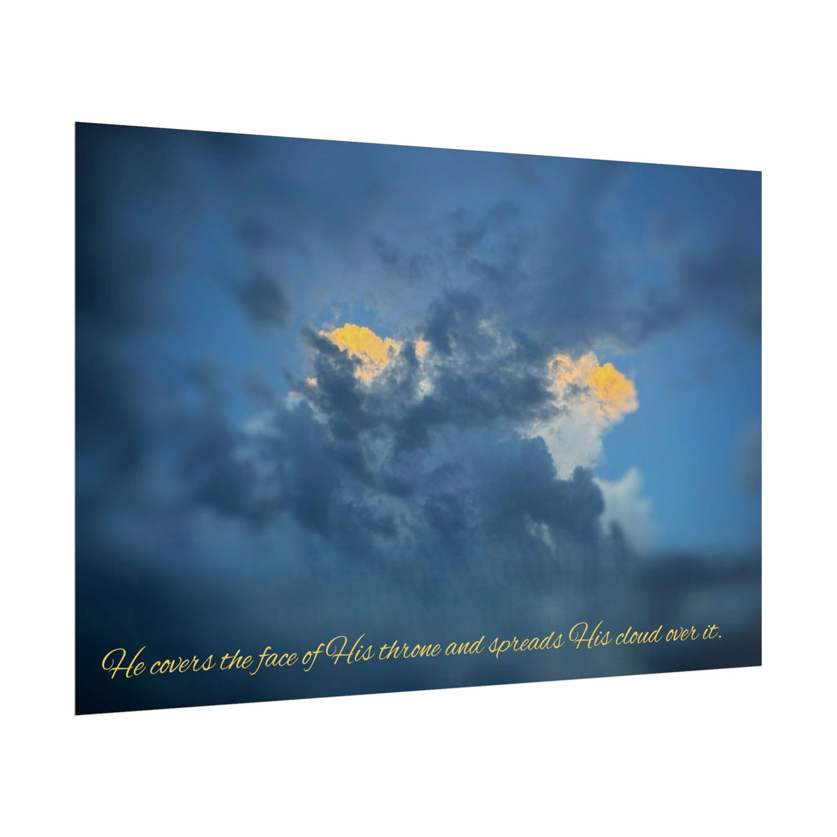 Rolled Poster — Lydia Alex Photography Sunlit Cloud with Scripture Text