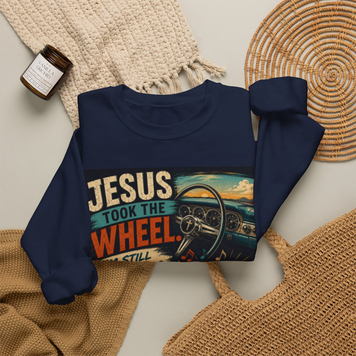 Jesus Take the Wheel Unisex Heavy Blend™ Crewneck Sweatshirt