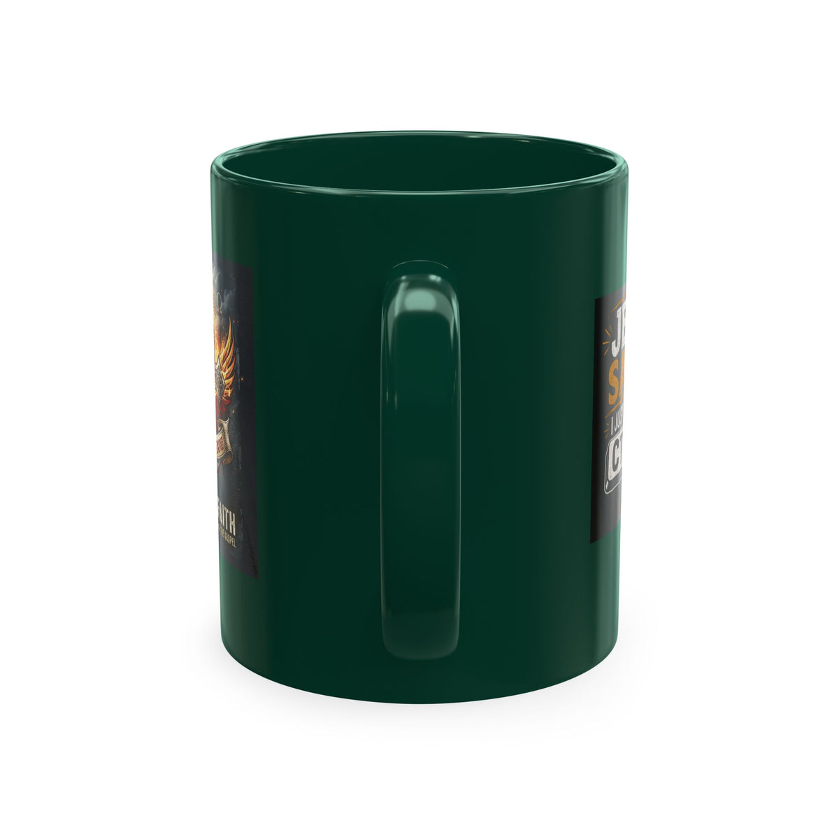 Jesus Saves Logo Ceramic Mug — Branded Coffee Cup