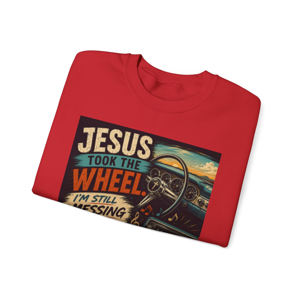 Jesus Take the Wheel Unisex Heavy Blend™ Crewneck Sweatshirt
