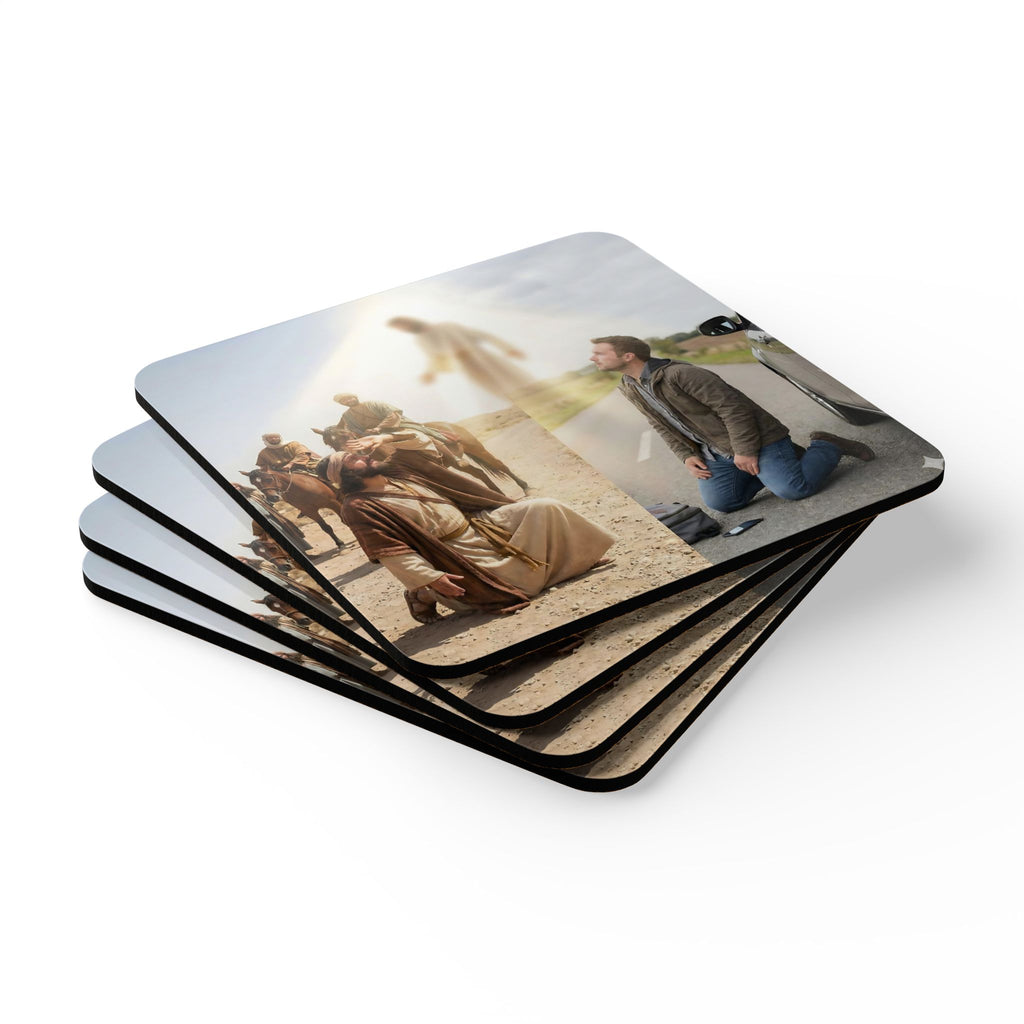 Road to Damascus Corkwood Coaster Set