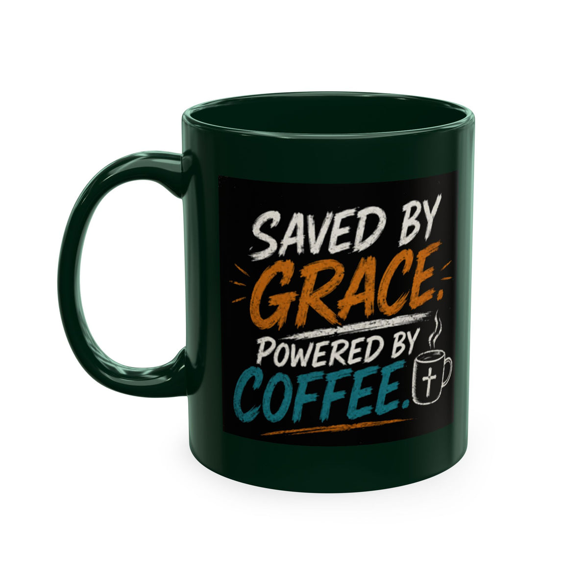 Powered By Coffee Traditional Ceramic Mug