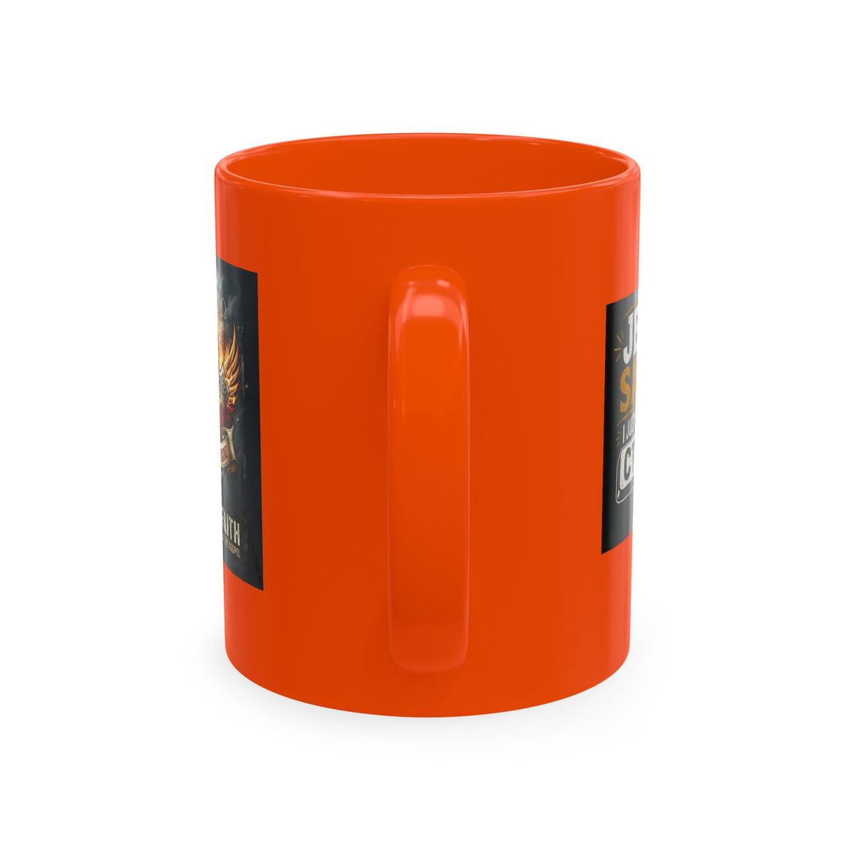 Jesus Saves Logo Ceramic Mug — Branded Coffee Cup