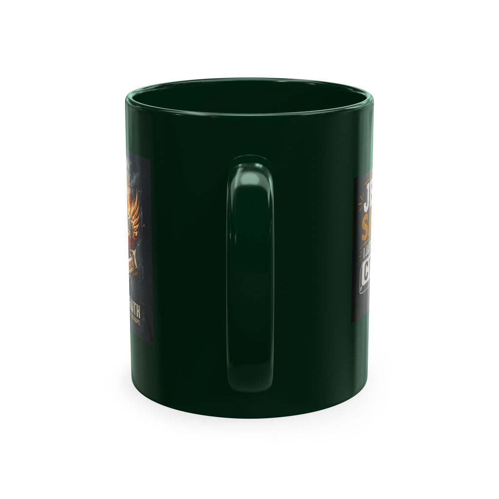 Jesus Saves Logo Ceramic Mug — Branded Coffee Cup