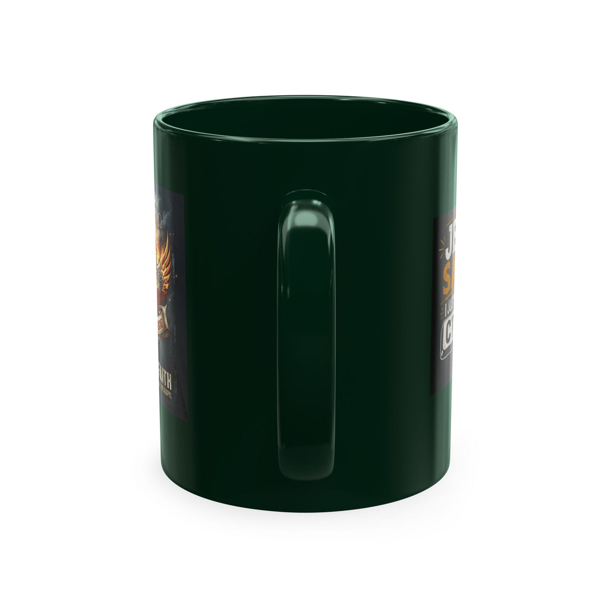 Jesus Saves Logo Ceramic Mug — Branded Coffee Cup