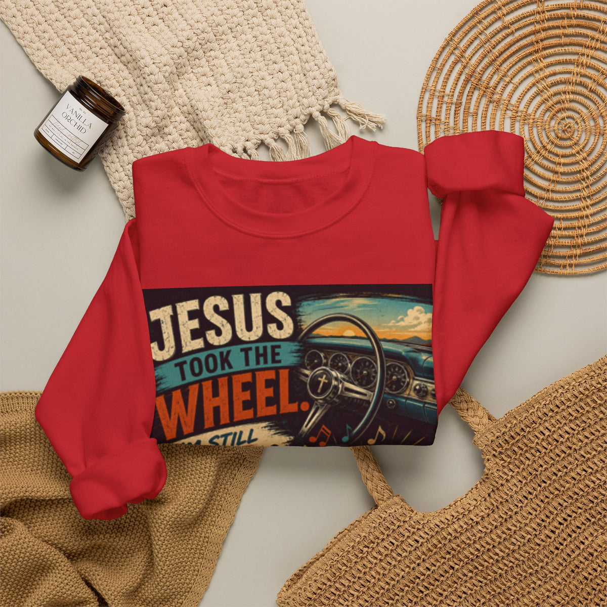 Jesus Take the Wheel Unisex Heavy Blend™ Crewneck Sweatshirt