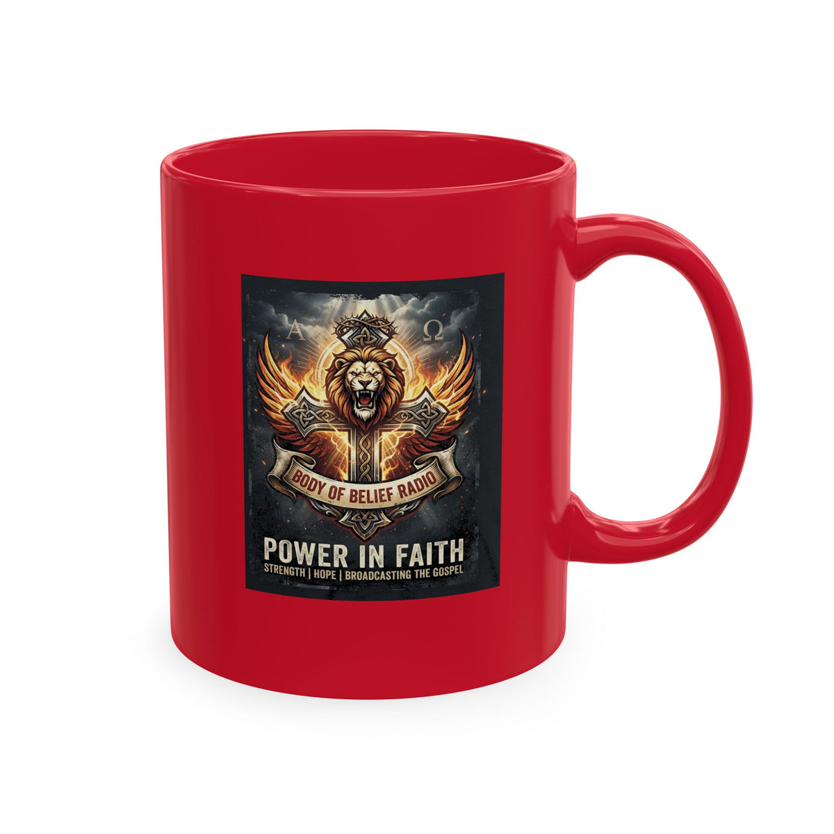 Jesus Saves Logo Ceramic Mug — Branded Coffee Cup