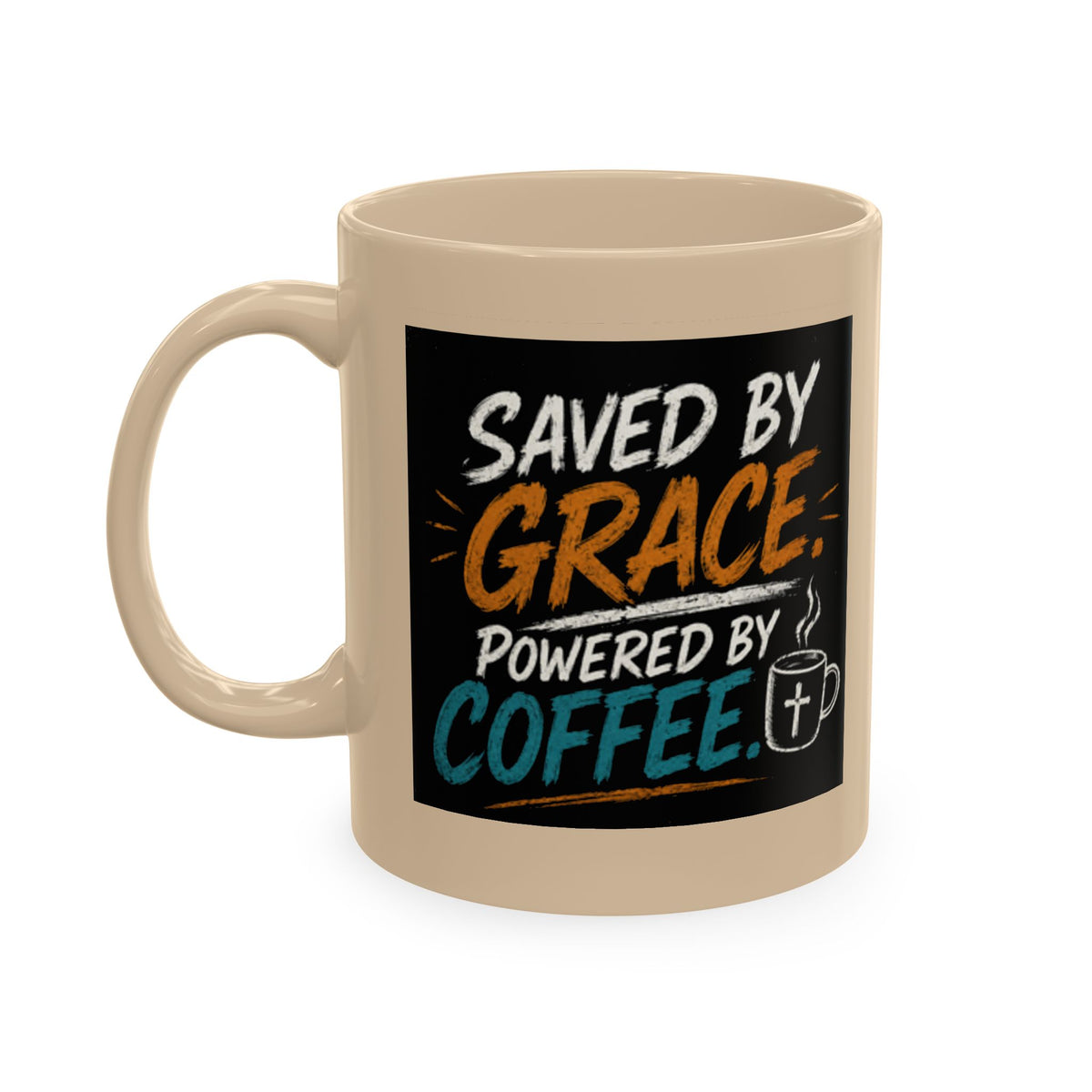 Powered By Coffee Traditional Ceramic Mug