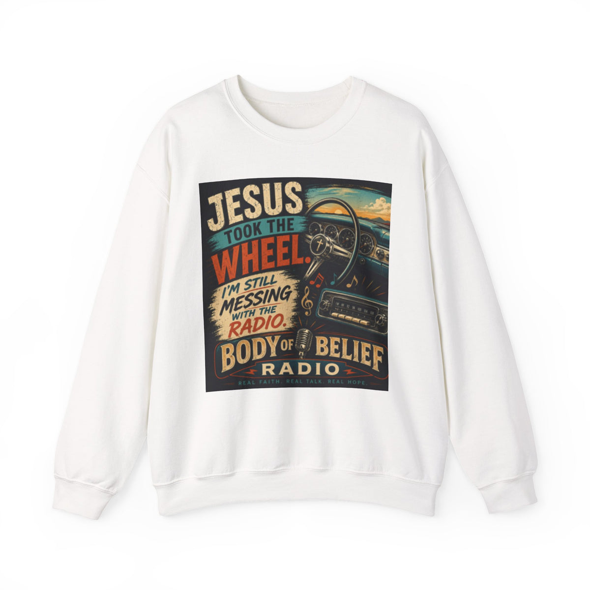 Jesus Take the Wheel Unisex Heavy Blend™ Crewneck Sweatshirt
