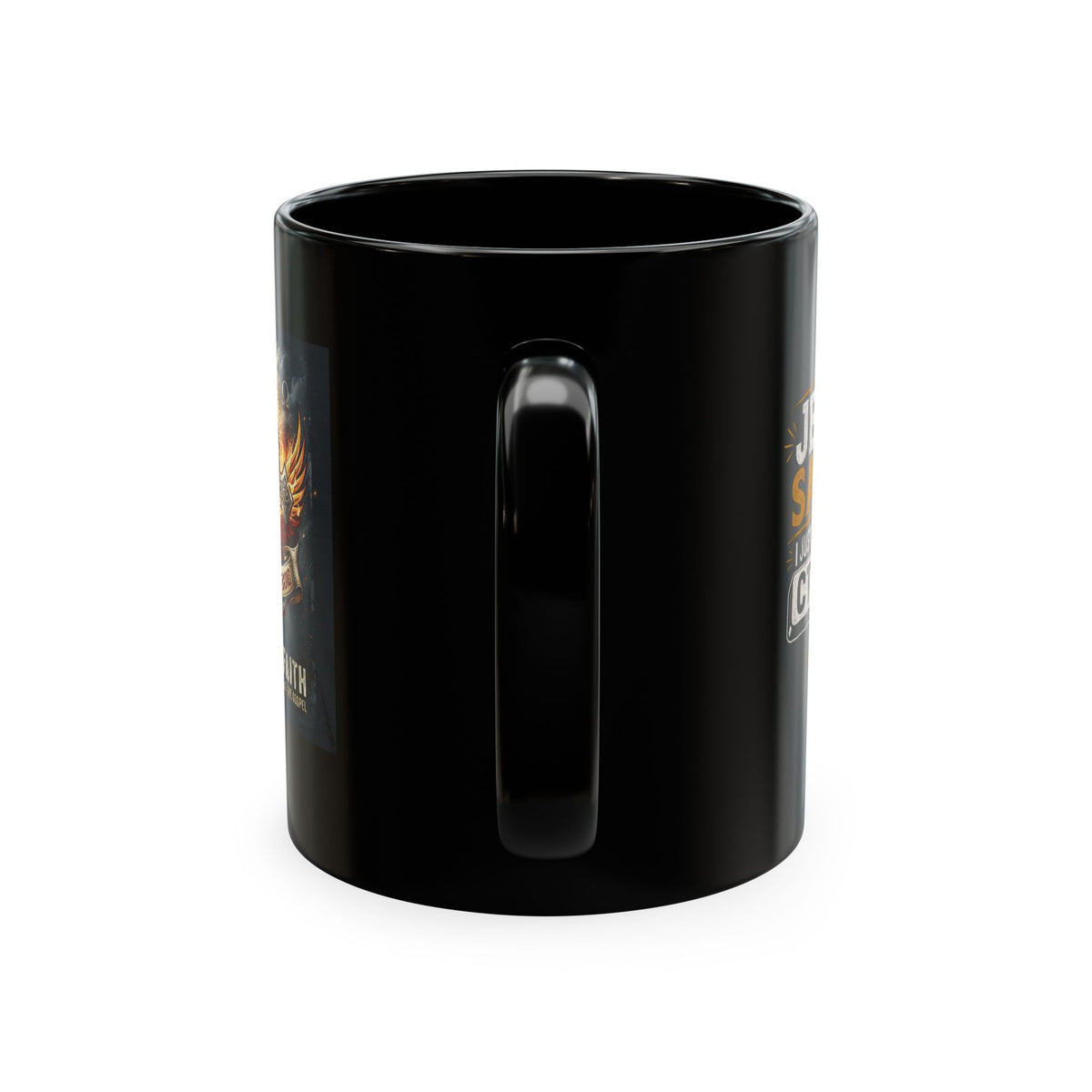 Jesus Saves Logo Ceramic Mug — Branded Coffee Cup