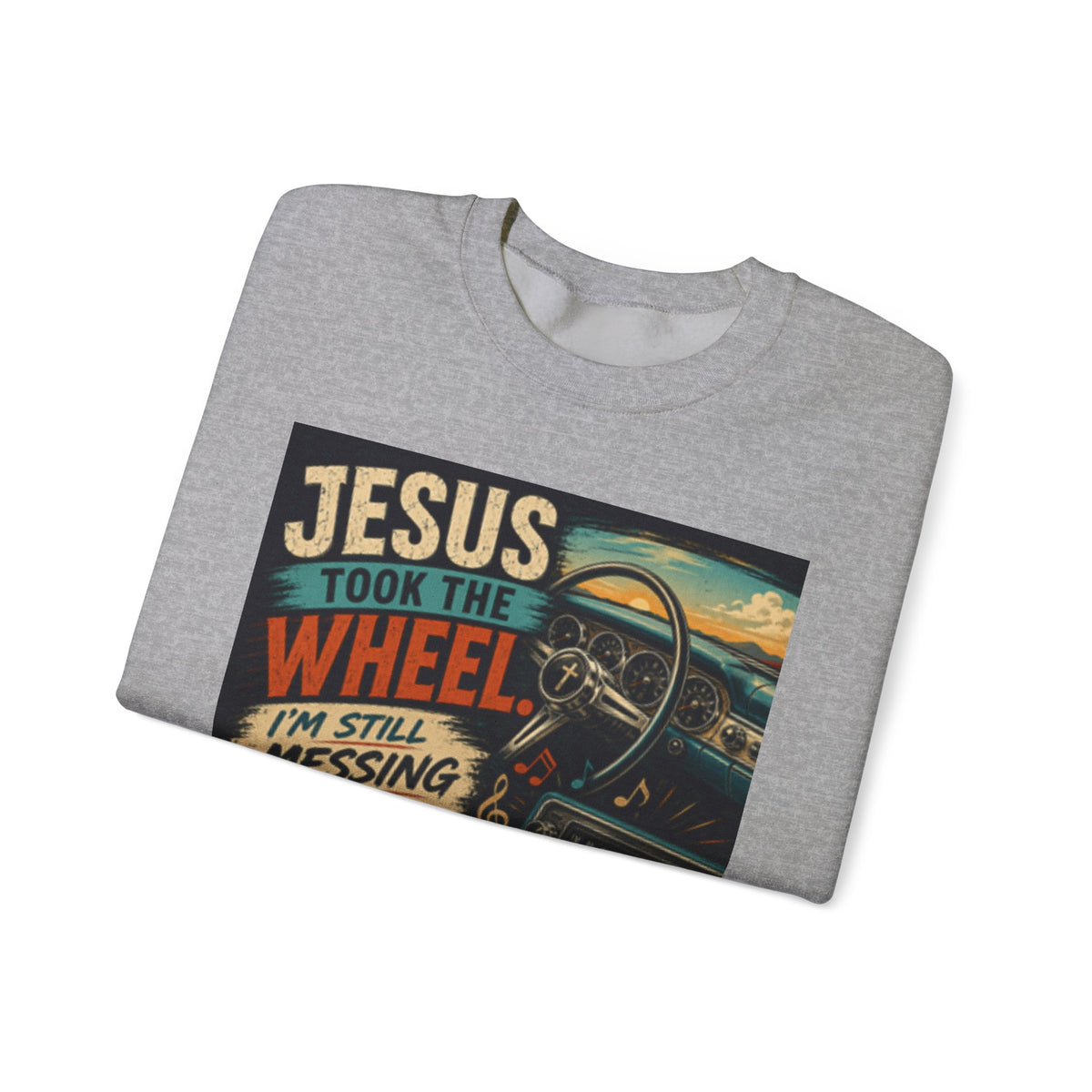 Jesus Take the Wheel Unisex Heavy Blend™ Crewneck Sweatshirt