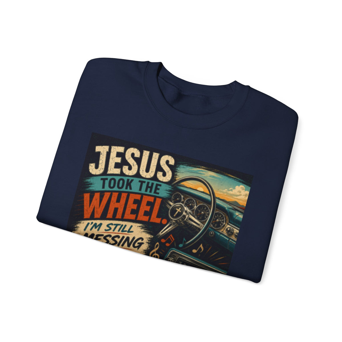 Jesus Take the Wheel Unisex Heavy Blend™ Crewneck Sweatshirt