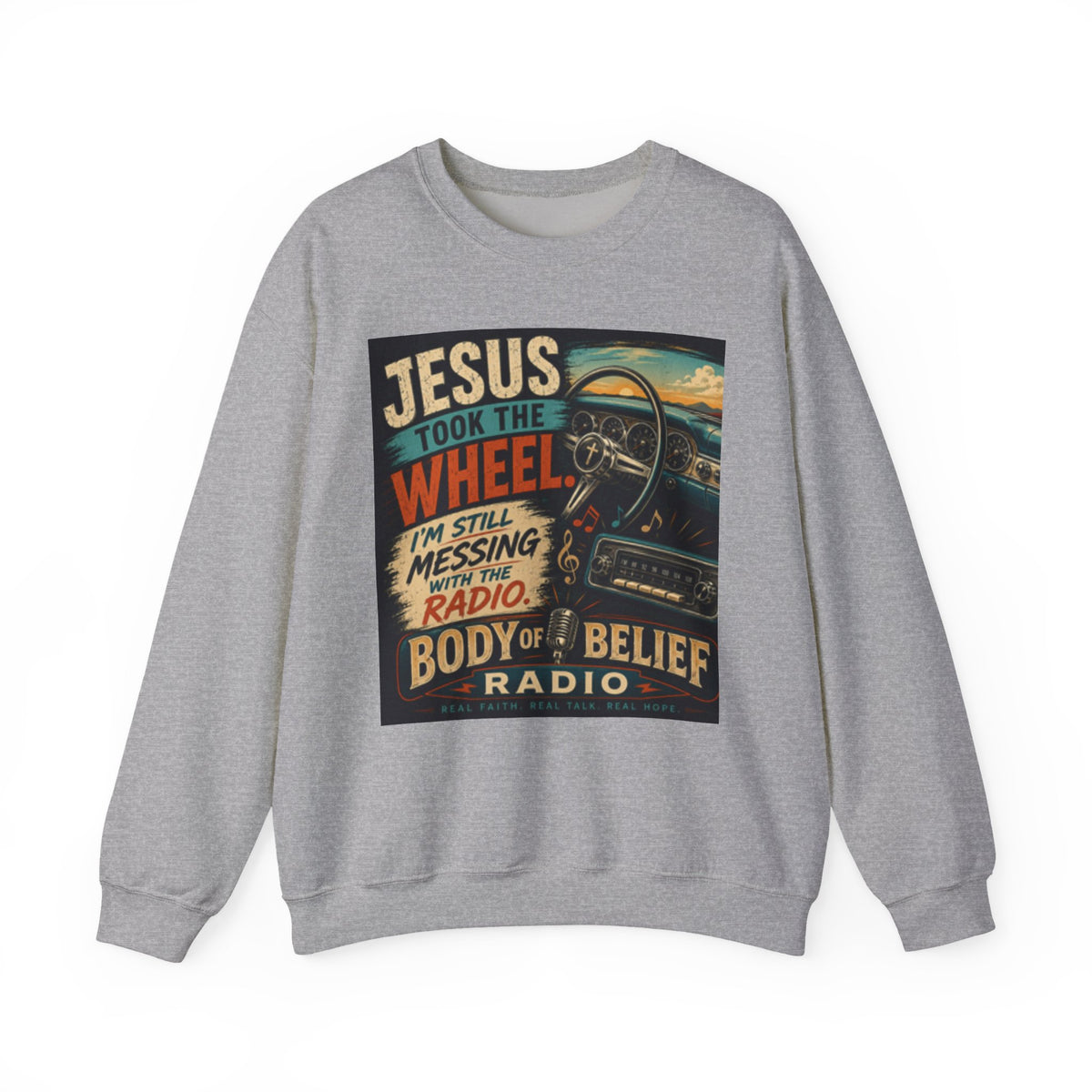 Jesus Take the Wheel Unisex Heavy Blend™ Crewneck Sweatshirt