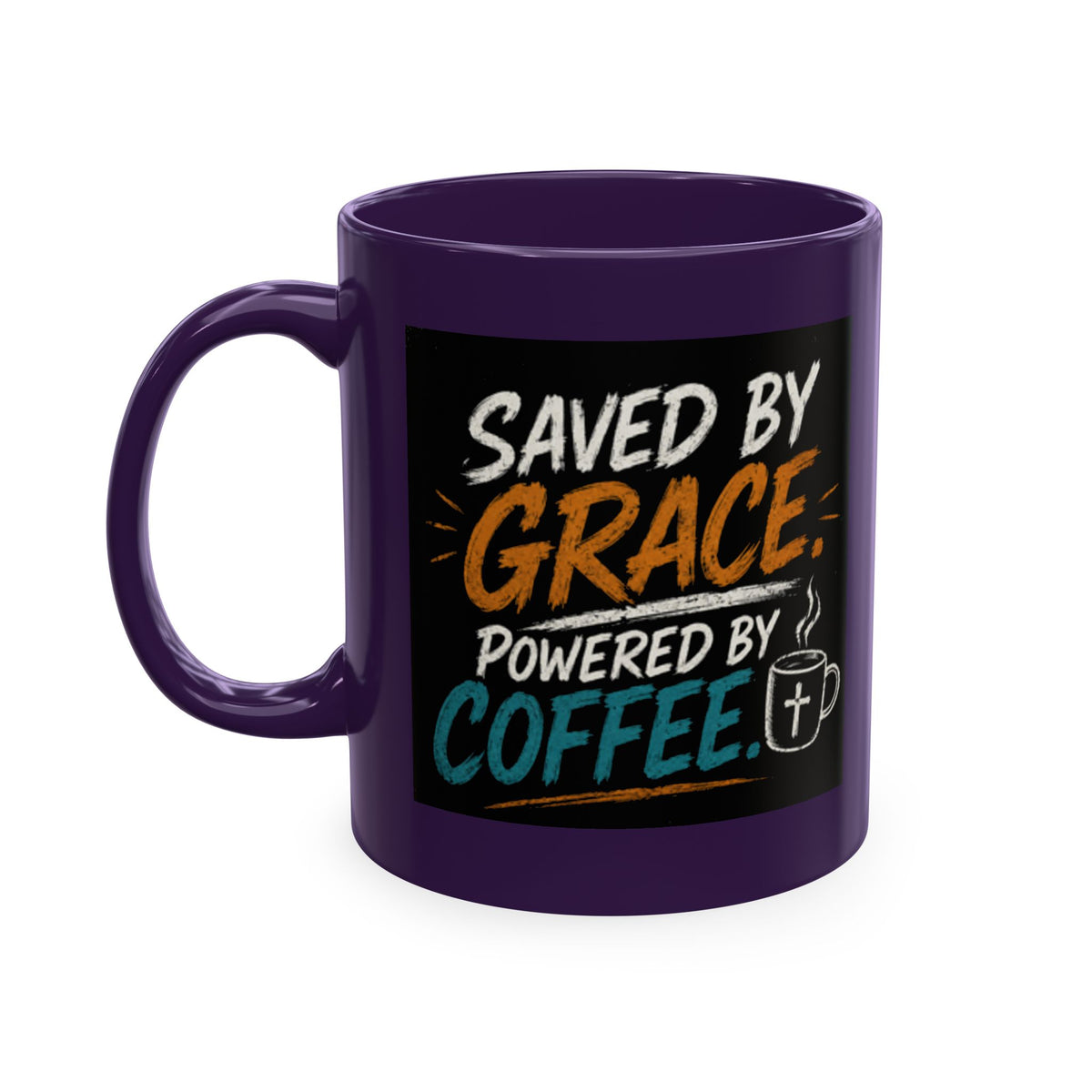 Powered By Coffee Traditional Ceramic Mug