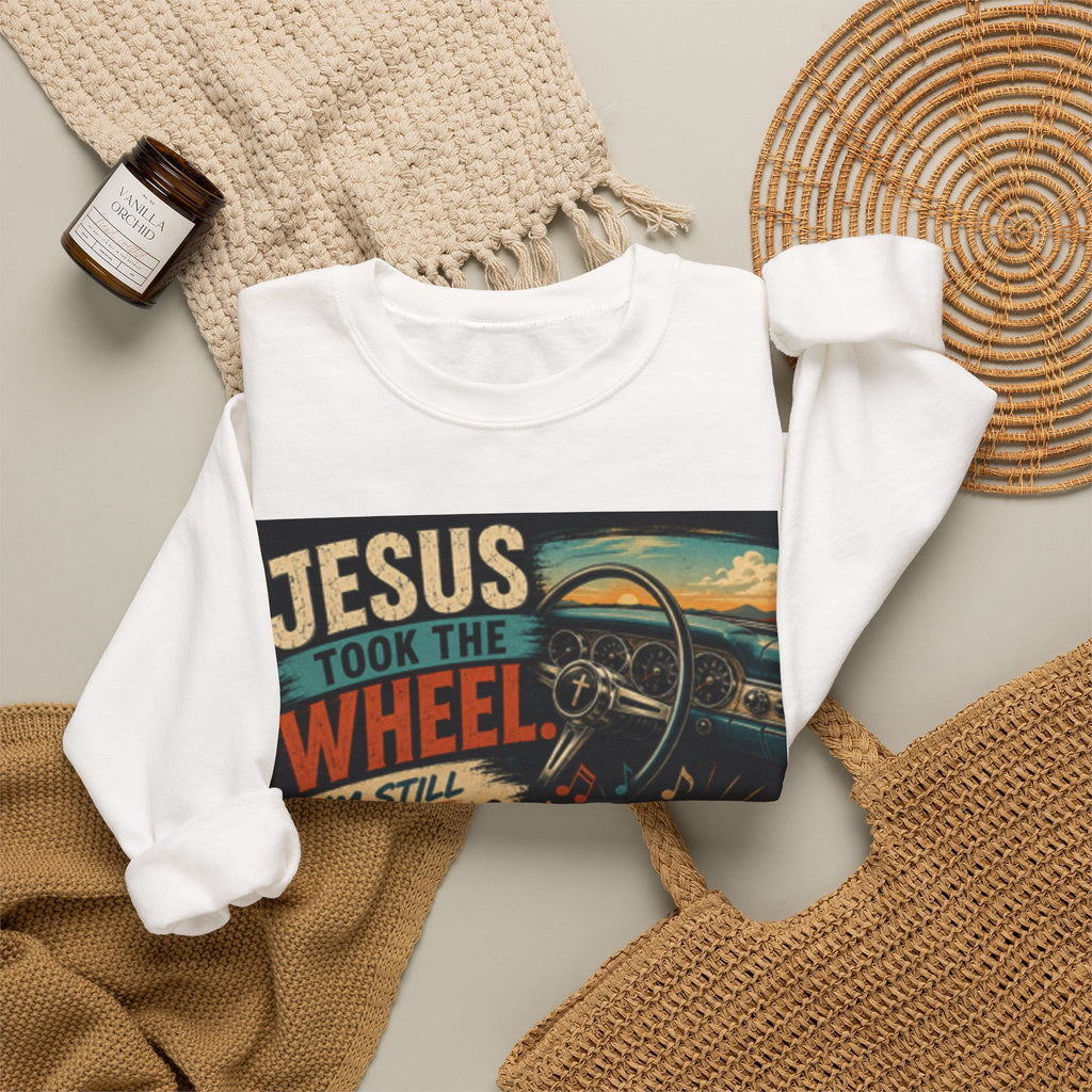 Jesus Take the Wheel Unisex Heavy Blend™ Crewneck Sweatshirt
