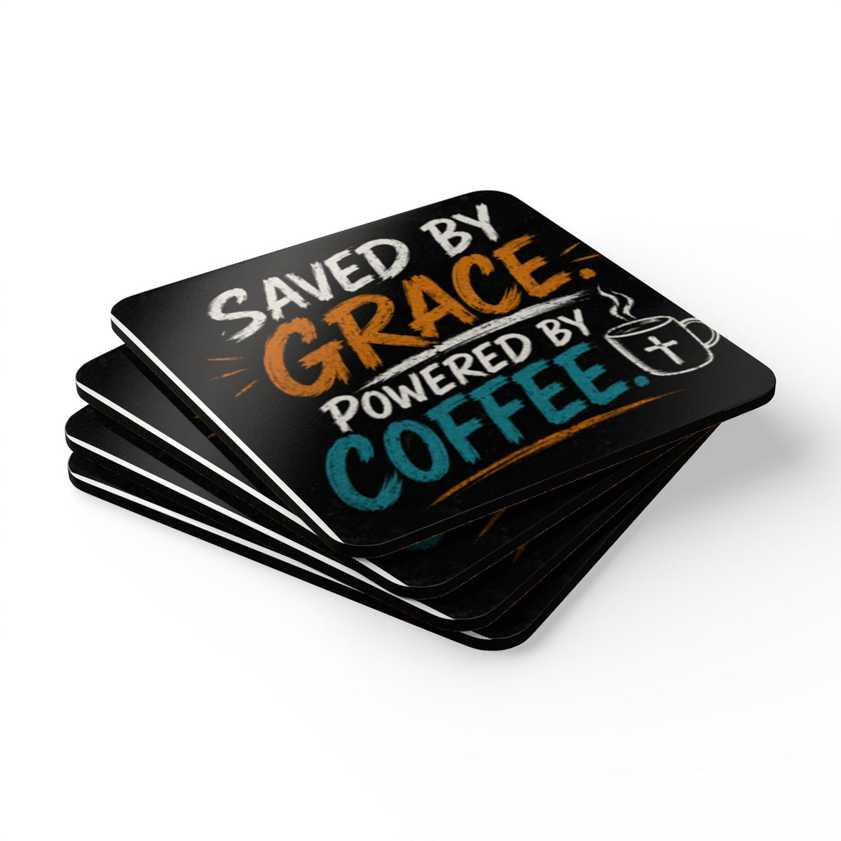 Saved By Grace Corkwood Coaster Set