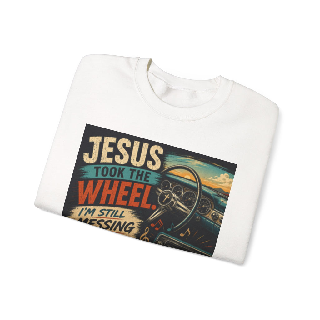 Jesus Take the Wheel Unisex Heavy Blend™ Crewneck Sweatshirt